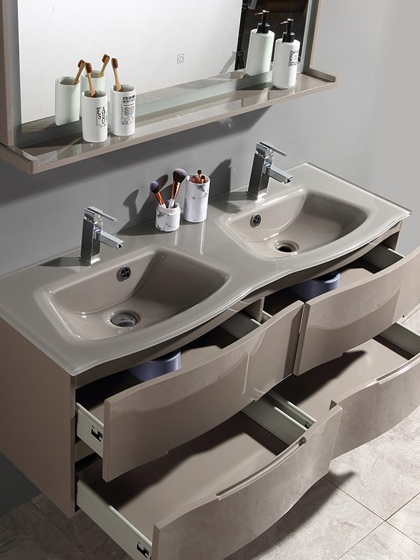 ลำไส้คู่ติดผนัง Modern Elegant Bathroom Furniture Bathroom Vanity set